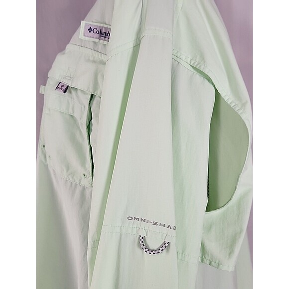 Columbia PFG Omni Shade Shirt Mens X-Large Long Sleeve Fishing Hiking Button Up - Picture 12 of 13